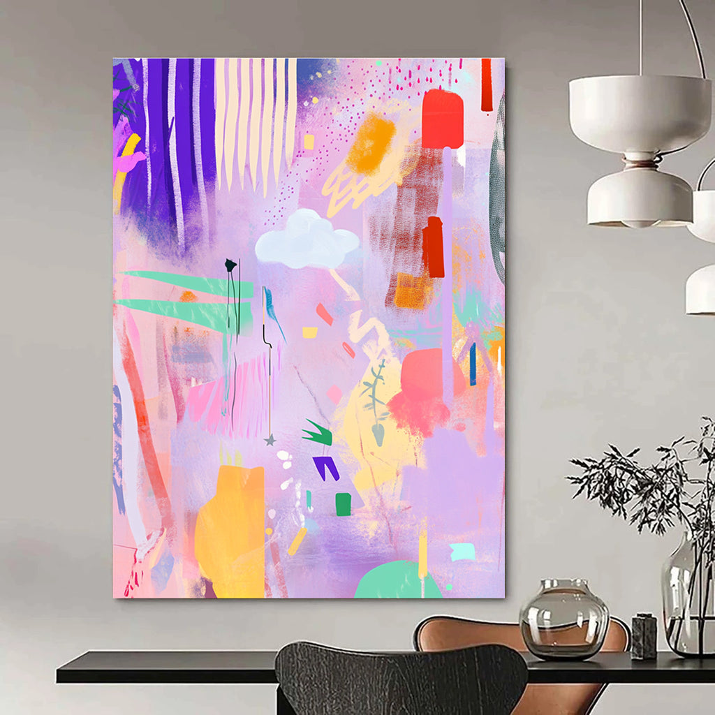 Pastel Dreamscape Abstraction - Whimsical Surreal Art GAB0384