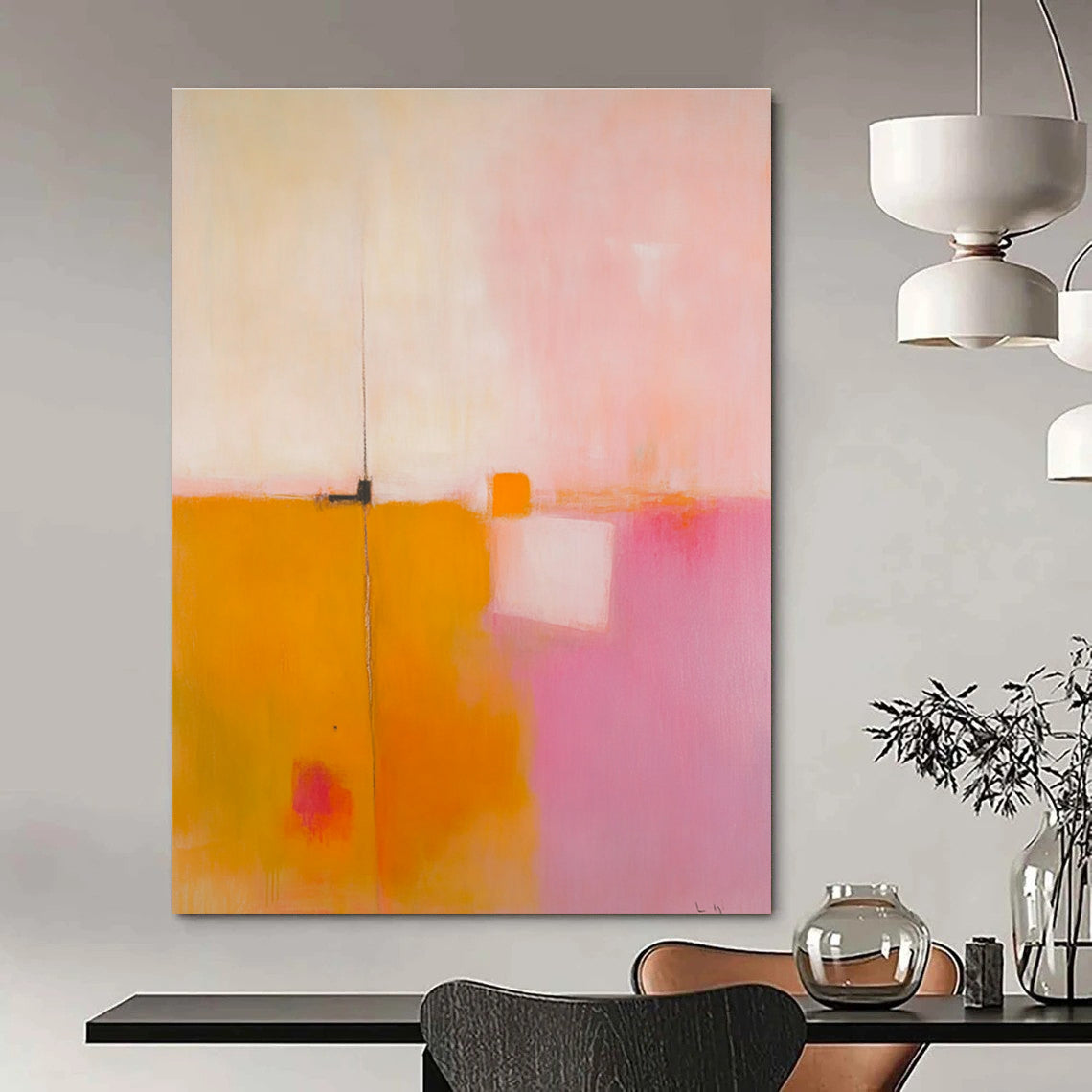 Minimalist Color Block Abstract Painting for Modern Spaces GAB1453