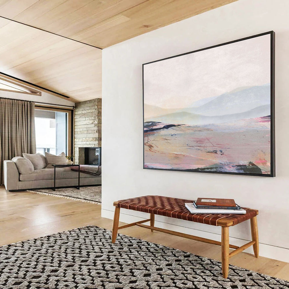 Pastel Landscape Abstract Painting for Romantic Spaces YHT129