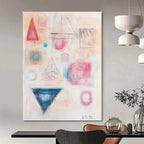 Geometric Pastel Abstract Minimalist Abstract Painting GAB0364
