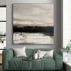 Monochromatic Abstract Landscape Painting with Quiet Mystery WINK344