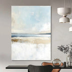 Coastal Serenity Abstract - Calming Seaside Abstract Painting GAB0480
