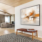 Light Tones Abstract Painting for Airy Spaces YHT096