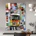 Collage - Style Bus Abstract Painting for Urban Art Museums GAB1238