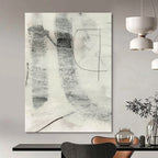 Monochromatic Textured Abstract Painting for Modern Art Galleries HENG213