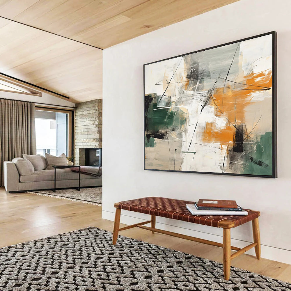 Multi - Color Abstract Painting for Vibrant Spaces YHT099