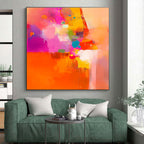 Colorful Abstract Burst Painting with Vibrant Energy WINK533