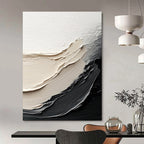 Textured Neutral Waves Minimalist Abstract Painting for Sophisticated Spaces GAB1532
