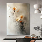 Delicate Flower Arrangement Abstract Painting for Minimalist Bedroom Decor GAB1272