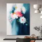 Abstract Flower Bouquet Painting for Romantic Dining Areas GAB1145