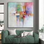 Colorful Abstract Cityscape Painting with Artistic Urbanity WINK468