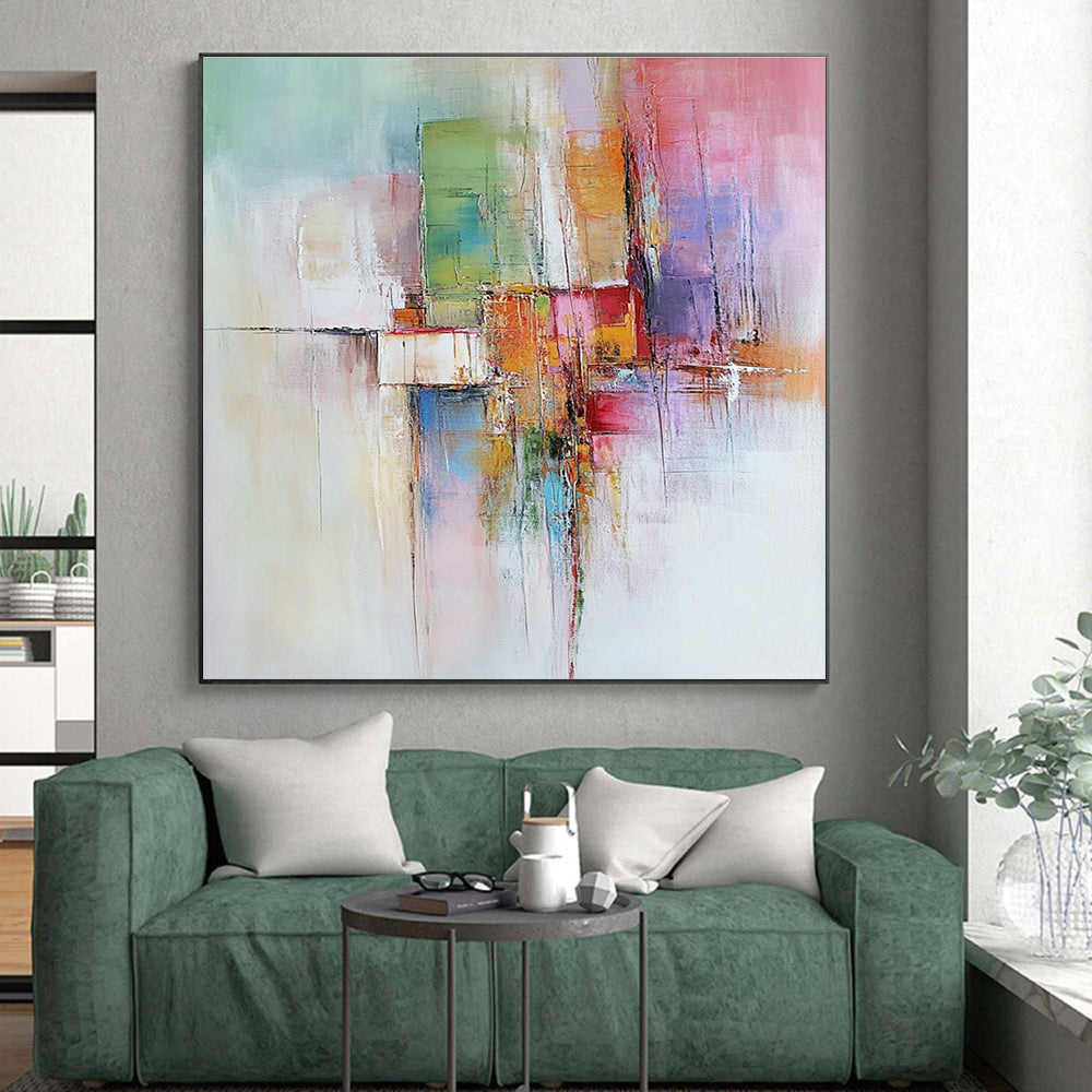 Colorful Abstract Cityscape Painting with Artistic Urbanity WINK468