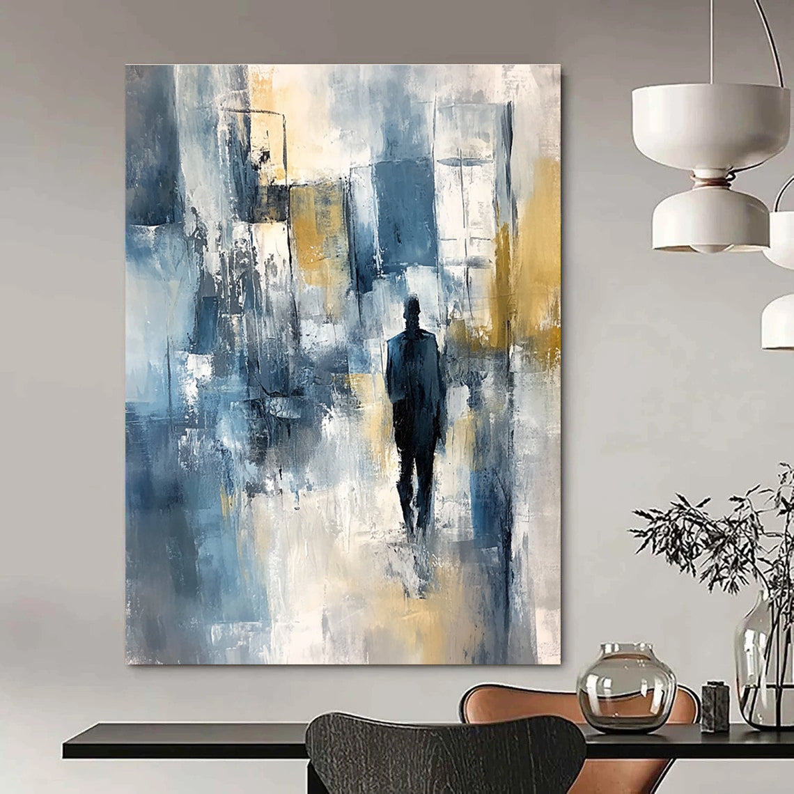 Urban Figure Abstract Painting for Modern City Interiors GAB0750