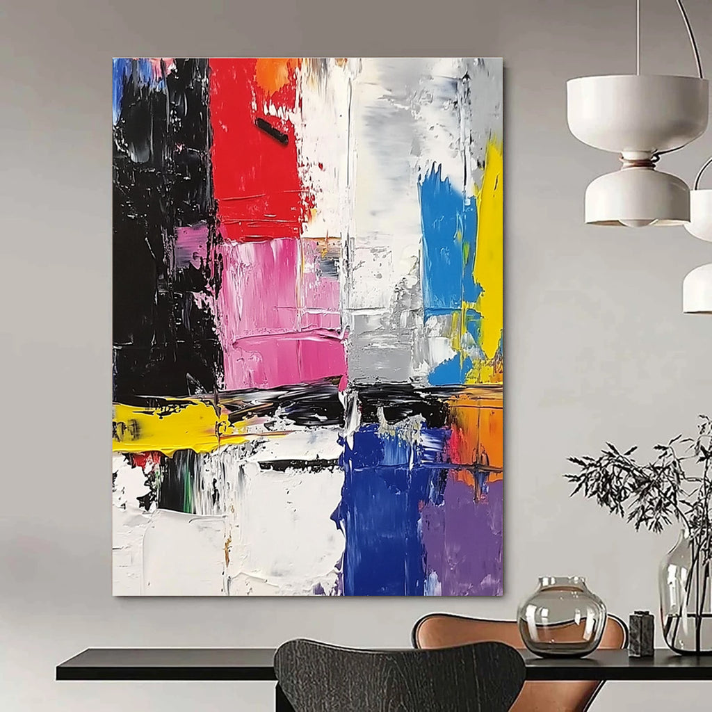 Colorful Block Abstract Painting for Modern Art Galleries GAB0977