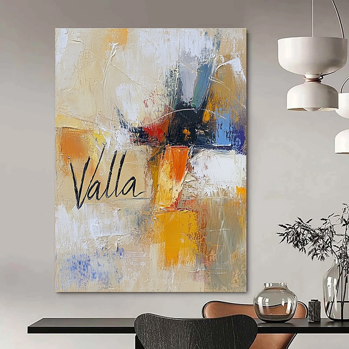 Colorful Abstract Painting with “Valla” for Personalized Art Spaces GAB1059