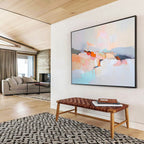 Soft Color Block Abstract Painting with Gentle, Harmonious Tones ABS511