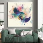 Vibrant Abstract with Gold Abstract Painting with Lively Sophistication WINK276