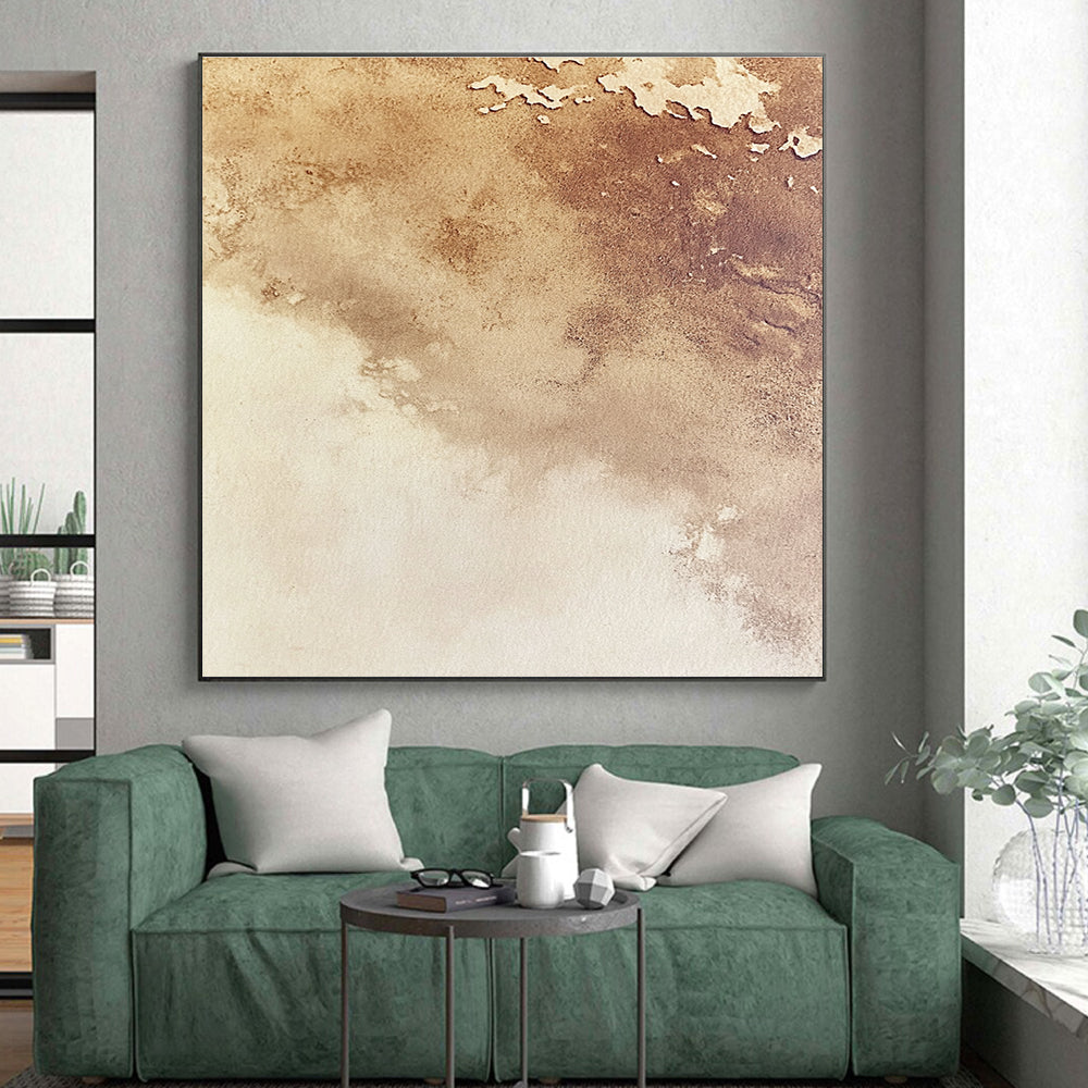 Brown Watercolor Wash Abstract Painting with Gentle Flow WINK005