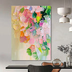 Textured Floral Abstract Painting for Bohemian - Styled Cafes GAB1163