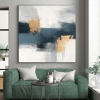 Gray Gold Abstract Painting with Subtle Luxury WINK722