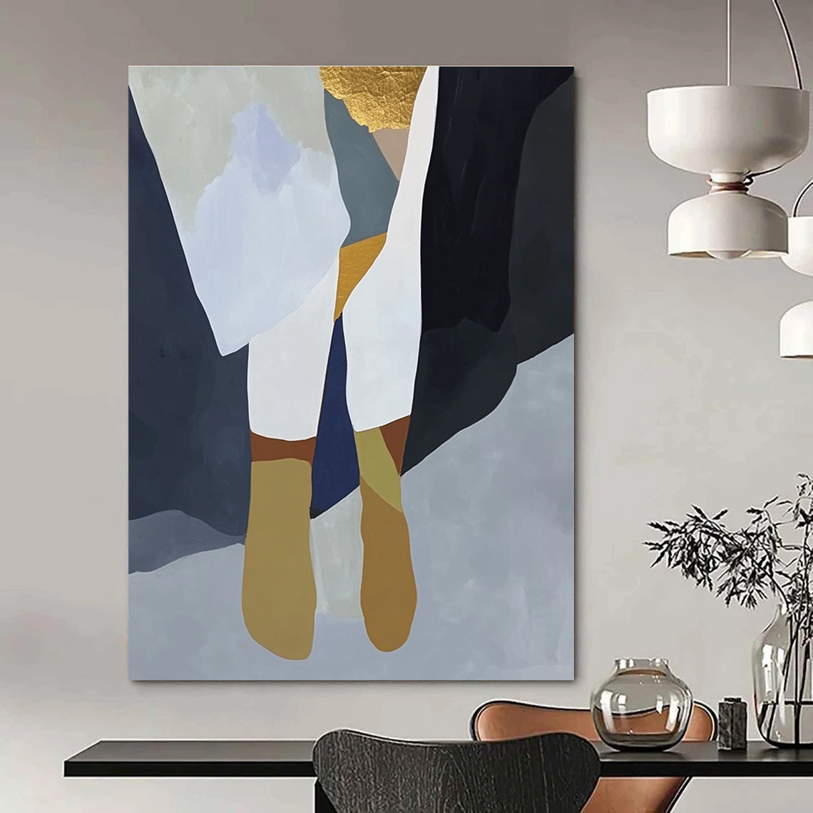Abstract Geometric Shapes Painting with Modern Color Blocks GAB0084