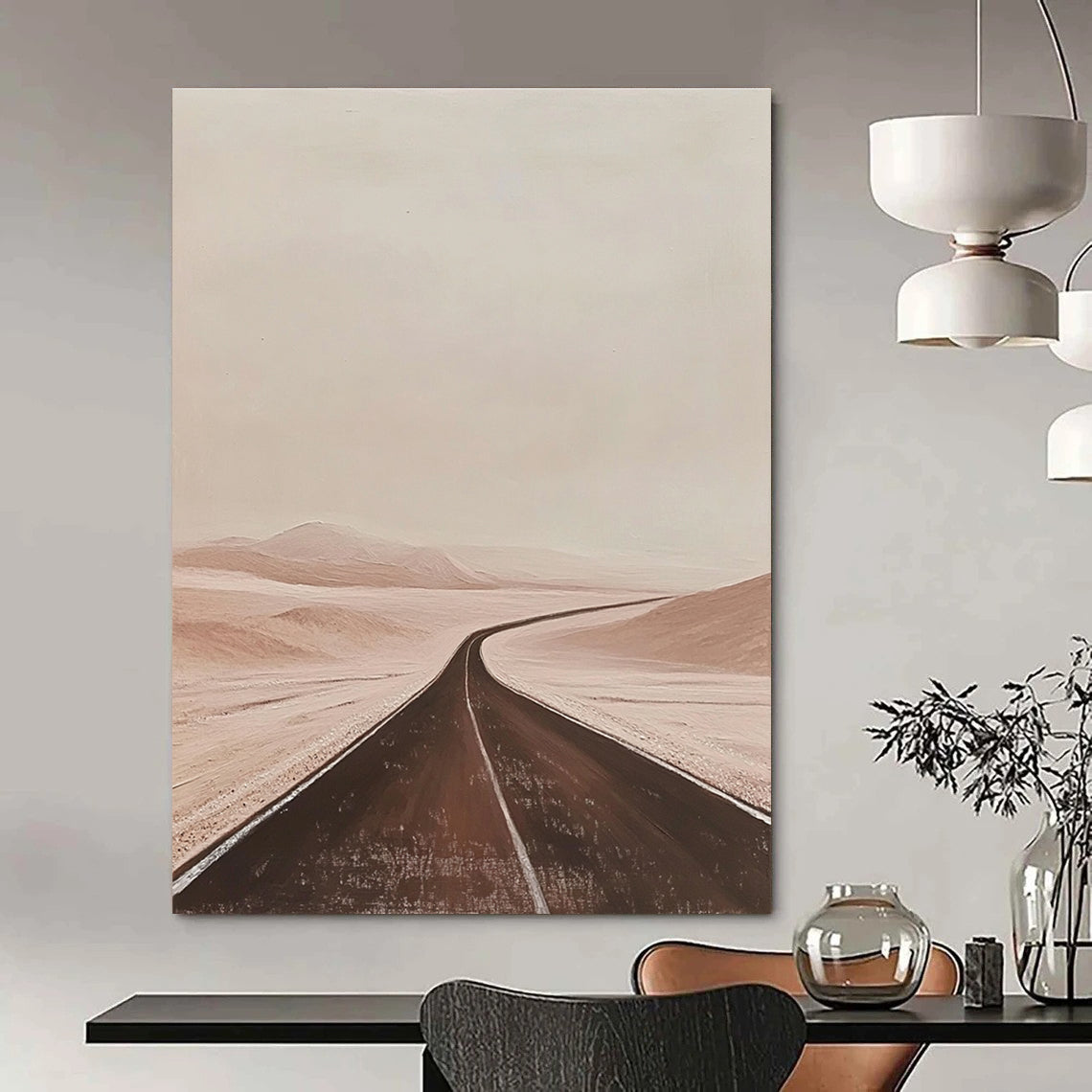Desert Road Minimalist Landscape Abstract Painting GAB0327