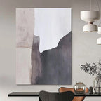 Gray and White Abstract Blocks Abstract Painting for Scandinavian - Style Home Offices GAB1369