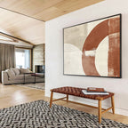 Earth - Toned Curved Abstract  Subtle Elegance ABS033