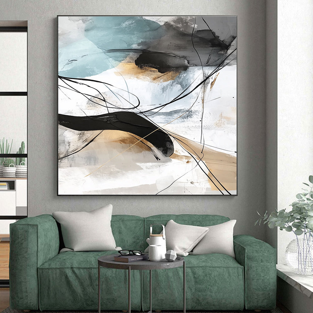 Line - Color Abstract Fusion Painting with Creative Rhythm WINK448