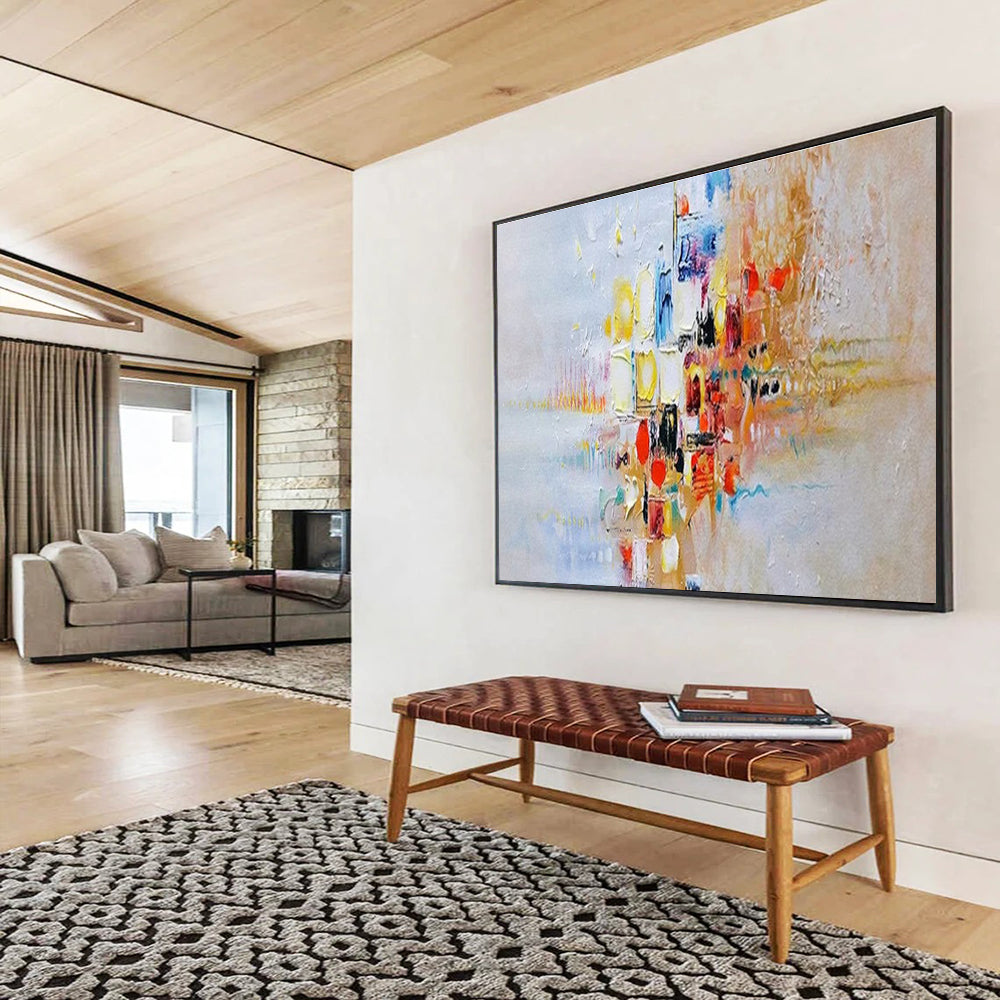 Colorful Abstract Cityscape Painting for Urban Lofts YHT180