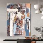 Urban Abstract Layers Abstract Painting for City - Themed Cafes HENG041