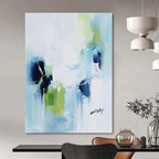 Cool Tones Abstract Painting for Minimalist Spa Retreats GAB1244