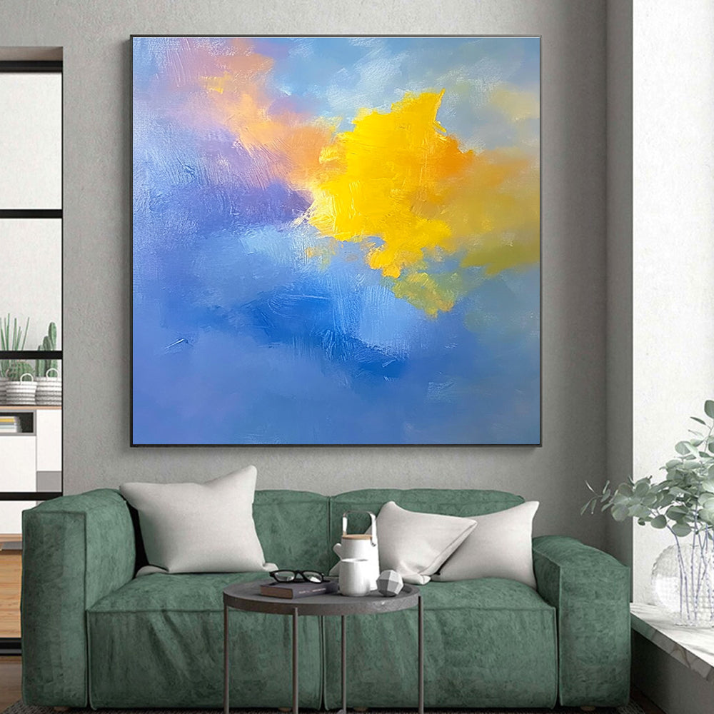 Colorful Abstract Sky Painting with Dreamy Radiance WINK396