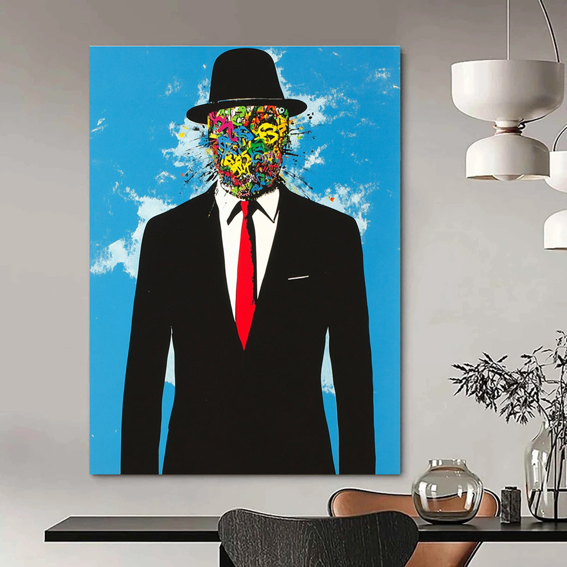 Colorful Graffiti Face Abstract Painting of Urban Identity GAB0194