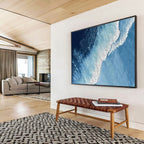 Aerial Ocean Wave Abstract Painting for Coastal - Themed Restaurants YHT258