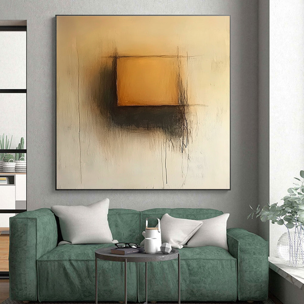 Subtle Square Gradient Abstract Painting with Gentle Transitions WINK235