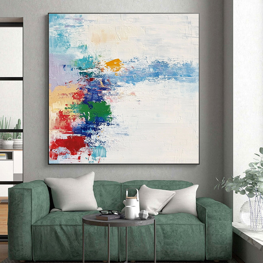 Colorful Splashed Abstract Painting with Lively Energy WINK701