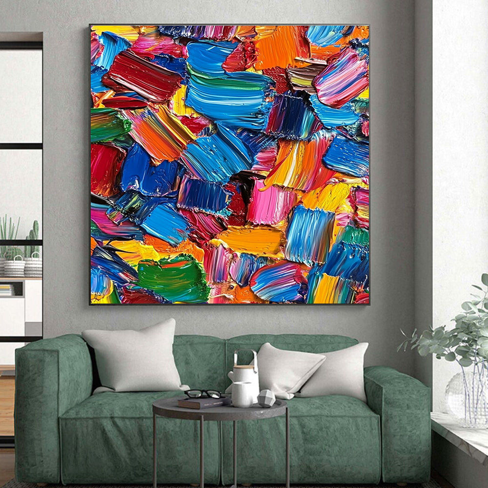 Abstract Color Fusion Painting with Dynamic Hue Blends WINK081