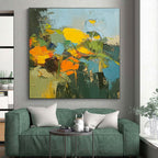 Abstract Floral Bouquet Painting with Vivid Colors WINK614