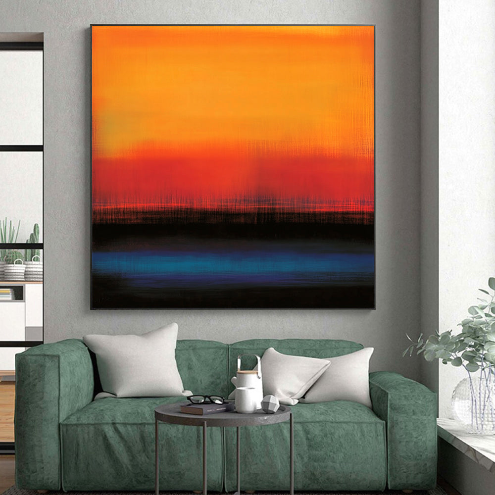 Sunset Gradient Abstract Painting with Soothing Color Flow WINK490