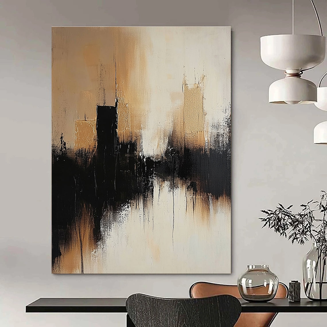 Cityscape Abstract Painting for Urban - Inspired Home Theaters GAB1215