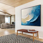Textured Wave Abstract Painting with Dynamic, Tactile Layers ABS526