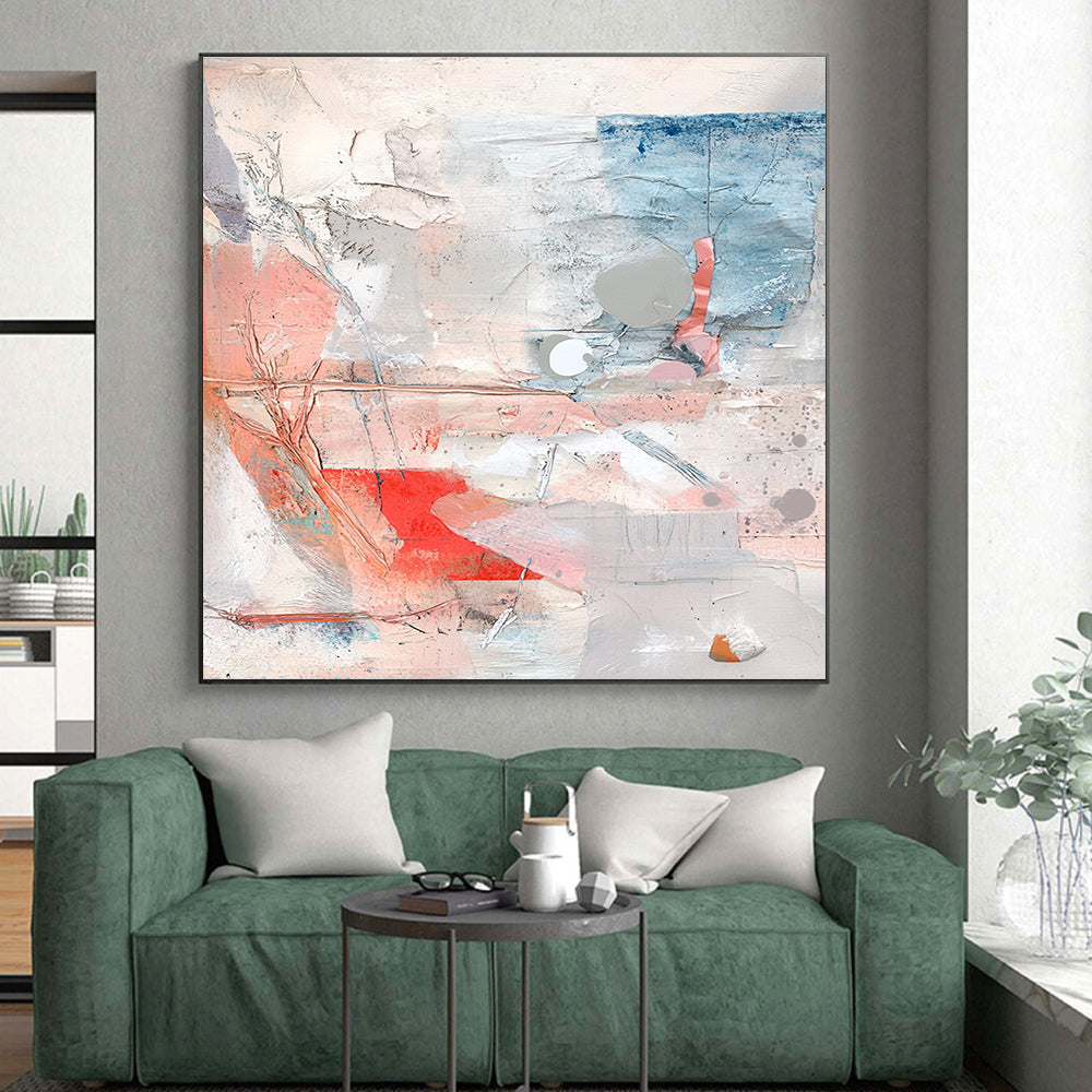 Collage of Textures 1 Abstract Painting with Eclectic Charm WINK194