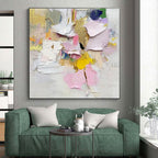 Colorful Collage - style Abstract Painting with Textured Layers WINK620
