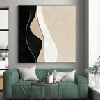 Curved Neutral Shapes Abstract Painting with Elegant Simplicity WINK098