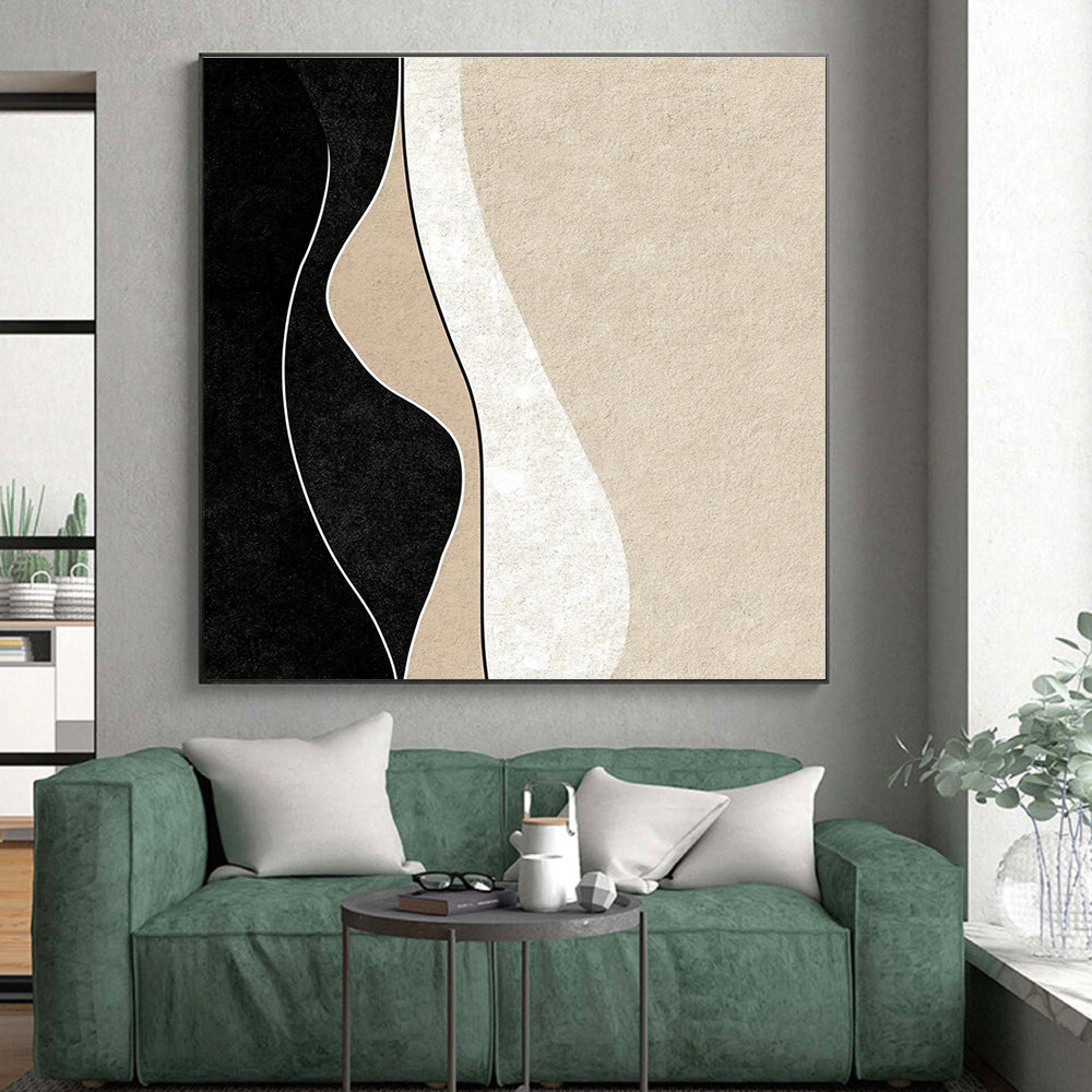 Curved Neutral Shapes Abstract Painting with Elegant Simplicity WINK098
