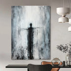Dark Shadowy Figure - Expressive Abstract Human Art GAB0509