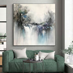 Misty Abstract Landscape Painting with Enigmatic Beauty WINK436