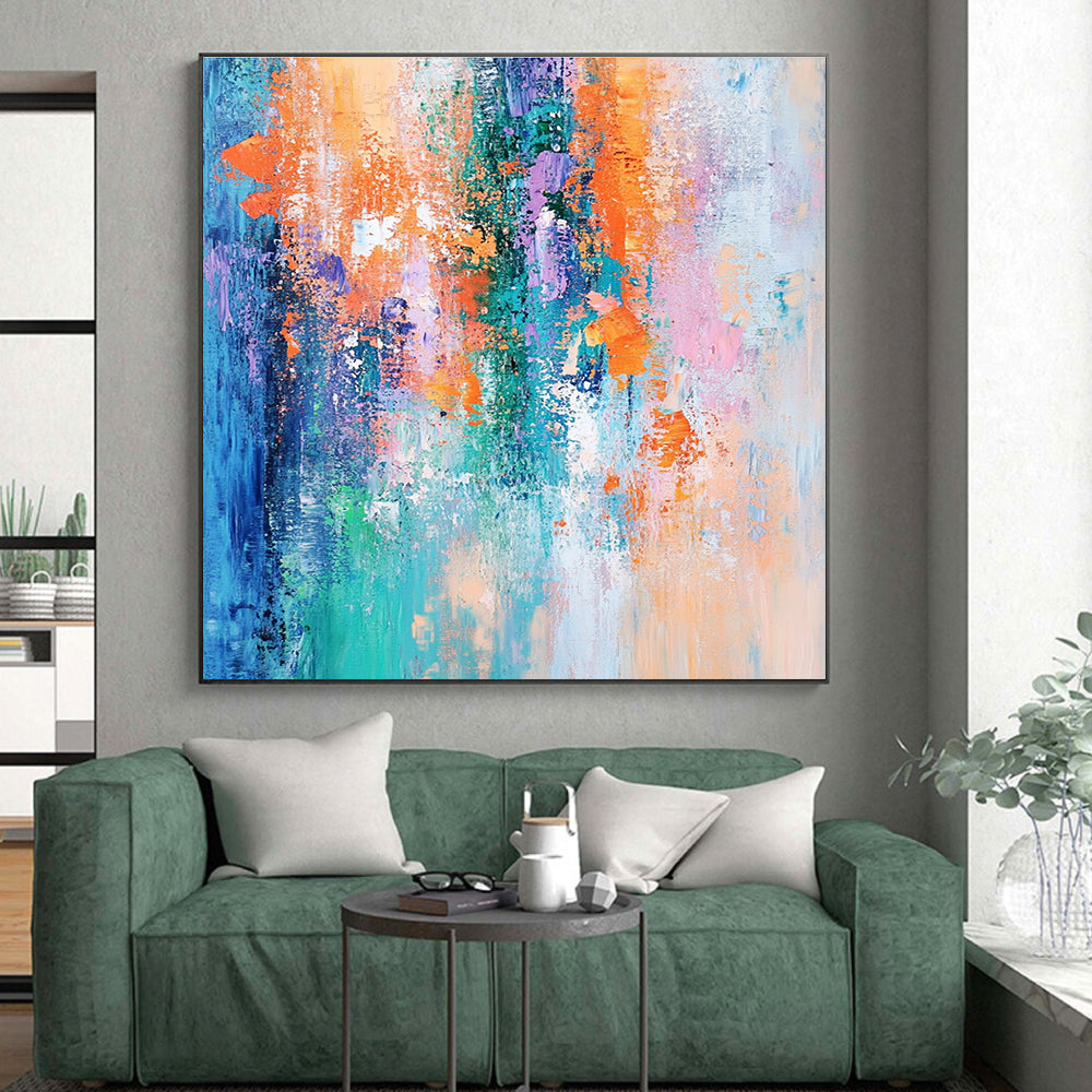 Colorful Abstract Fusion Painting with Dynamic Energy WINK522