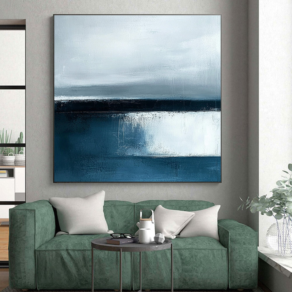 Monochrome Abstract Horizons Painting with Quiet Contemplation WINK385
